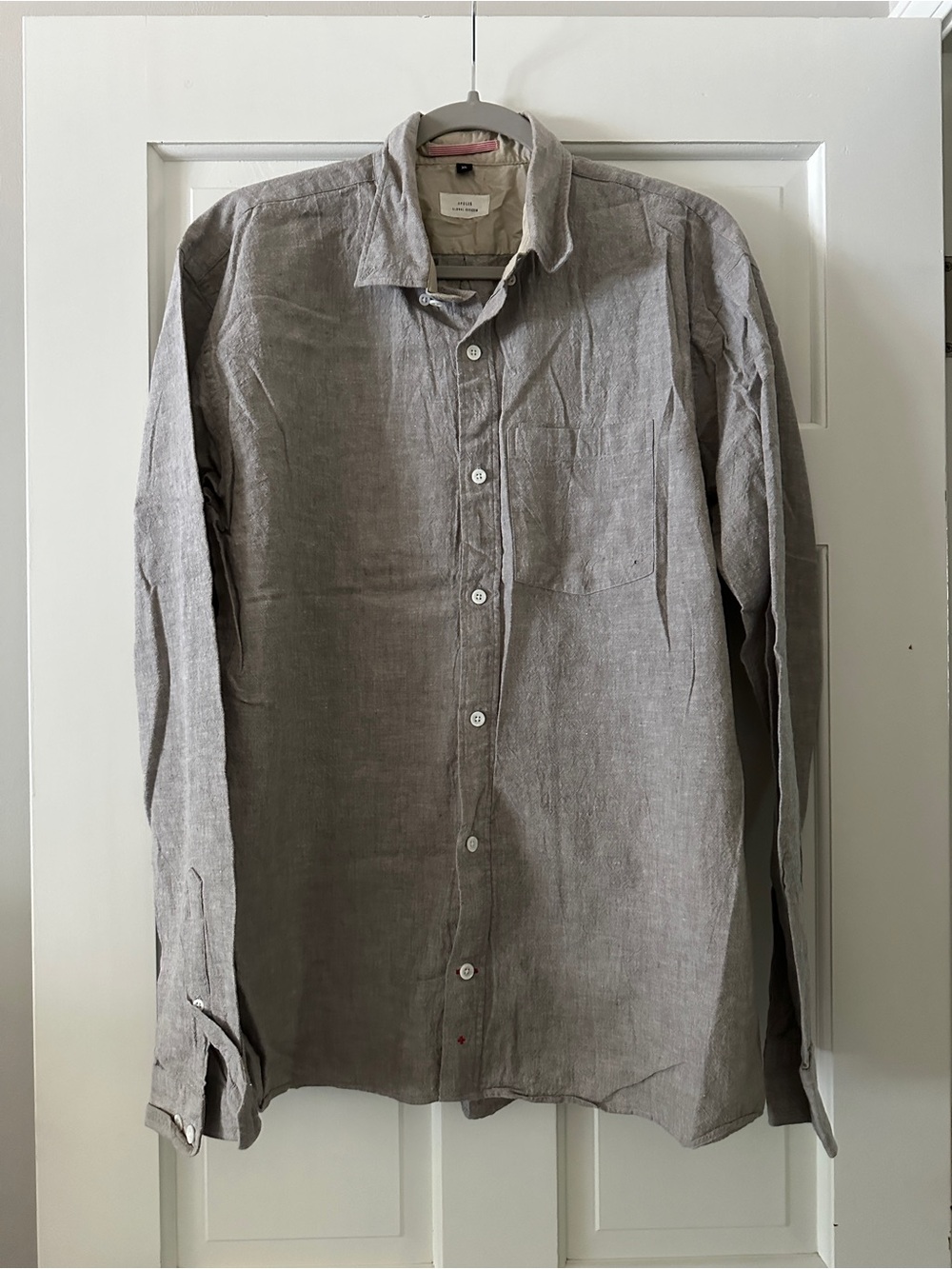 NWOT Apolis Global Citizen Cotton Flax Long Sleeve Button Down Shirt Top XL